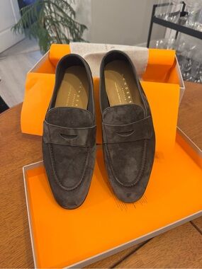 Men’s Henderson Brown Suede Penny Loafers